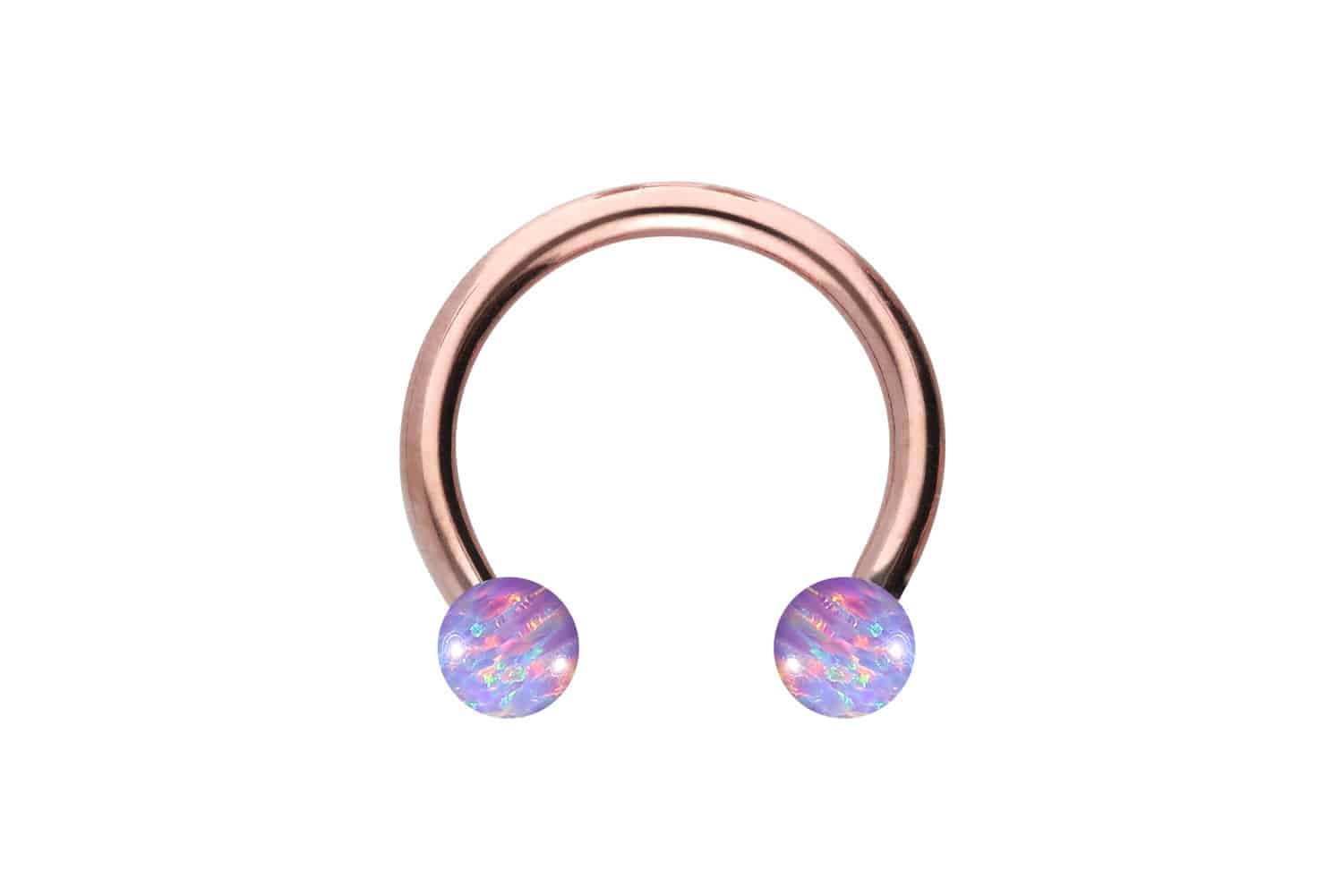 Chirurgenstahl Hufeisenring Piercing SYNTHETISCHE OPALE